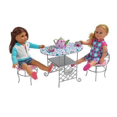 Badger Basket Media Room Furniture Set for 18 inch Dolls - Gray